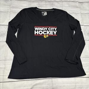 Adidas Womens Size 2XL Chicago Blackhawks Windy City Hockey Ultimate Tee Shirt